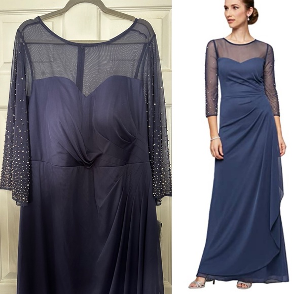 Alex Evenings Petite Draped
Sweetheart Embellished Gown size 14P Petite - Picture 5 of 11